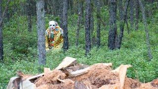 He's Been Watching Us?!  Scary Clown Attacks in Woods while weee are Picnicking