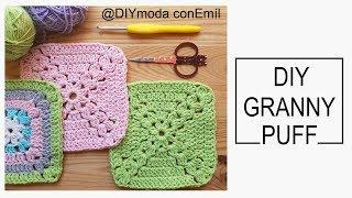 Granny con Puff a crochet paso a paso / DIYmoda conEmíl