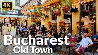 4k Walking Tour of Bucharest Old City Center, Romania - Charming Old Town Tour