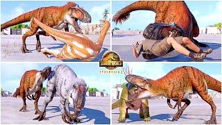 Yutyrannus All Perfect Animations & Interactions  Jurassic World Evolution 2 - Feathered Dinosaur