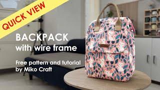 DIY Backpack with wire frame