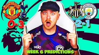 PREMIER LEAGUE 2024/25 WEEK 6 PREDICTIONS & TIPS | MAN UNITED VS TOTTENHAM & NEWCASTLE VS MAN CITY!