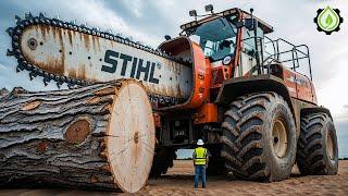 Extreme Dangerous Fastest Big Chainsaw Cutting Tree Machines | Monster Stump Removal Excavator #20