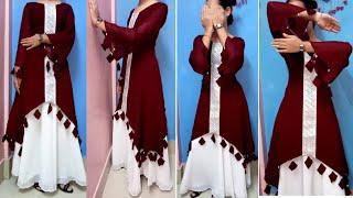 New Style High Low Kurti Design Cutting And Stitching/ Latest Kurti Design/ Up Down Kurti/ Dress DIY