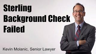 Sterling Background Check Failed