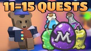 Dapper Bear's 11-15 Quest Rewards! - Bee Swarm Simulator