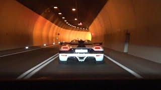 Koenigsegg Agera RS Tunnel Madness: Crazy Sounds, Loud Bangs, and Accelerations