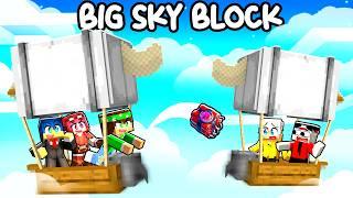 BATTAGLIA AEREA CONTRO I MIEI AMICI su MINECRAFT! - BIG SKY BLOCK