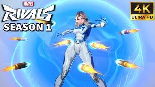 Invisible Woman Gameplay (No Commentary) | Marvel Rivals Season 1 (4k)