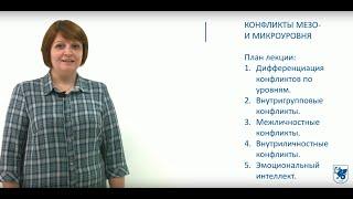 Дистанционное образование. Общая конфликтология. Конфликты мезо- и микроуровня.