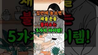집안에 놓으면 재물운을 불러오는 5가지 아이템!  #부와행운 #풍수 #풍수지리 #좋은글 #부자 #로또 #지식 #돈 #띠별운세 #지혜 #명언 #로또 #지혜