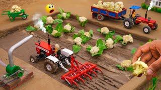 diy mini tractor making agriculture cultivator machinery for cauliflower farming @sanocreator