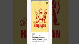 Hanuman Jayanti templates, canva templates, instagram templates #canvatemplate #hanumanjayanti han
