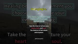 Healing begins the moment you choose to prioritize your own well-being #quotes #reels #lifelesssons