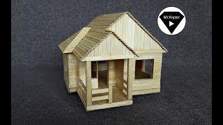 How to make a house out of sticks with hot glue?