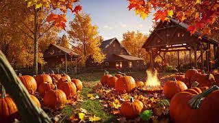 Cozy October Day On A Pumpkin Farm Ambience 