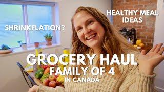 grocery haul + healthy meal ideas || family of four