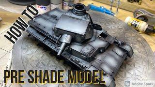 Pre shade model tank full easy tutorial #tamiya #scalemodel