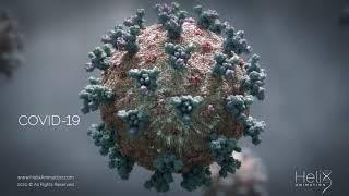 3D Animation: SARS-CoV-2 virus transmission leading to COVID-19