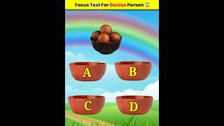 Focus Test Challenge  For Genius Person  | #shorts #focustest #challenge