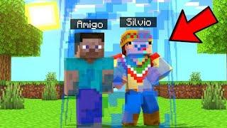 ¡ENCERRADOS en 1 MURALLA de 1 BLOQUE!  ¡MINECRAFT con SILVIOGAMER!