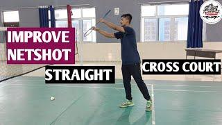 HOW TO PLAY BADMINTON NET SHOT || BADMINTON DROP SHOT TECHNIQUE #badminton #badmintontutorials