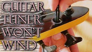 Guitar tuner does not wind or tighten string | Broken guitar & bass tuning peg repair