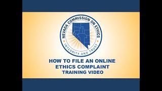 How to File an online Ethics Complaint