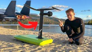 Testing a Jet Powered Flying Surfboard!