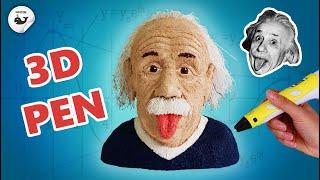 3D pen | Albert Einstein | How to make the bust of Albert Einstein with the 3D pen. Free template