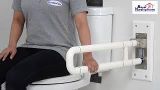 Royal Nursing Home Wall Mounted Flip up Grab Bar Rails with ABS
