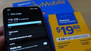 Walmart Family Mobile Experience After 115GB Data Used