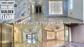 TOURING ONE OF THE MOST LUXURY 3000 SQFT INDEPENDENT 4BHK BUILDER FLOOR IN INDIRAPURAM | NEAR METRO