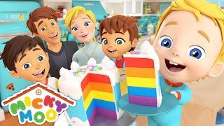 Rainbow Cake Song | Micky Moo Nursery Rhymes & Kids Songs