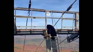 Bear Climbs Down Ski Lift Tower - 1530899-4