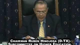 Workforce Investment Act Hearing: Chairman Ruben Hinojosa