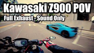 Kawasaki Z900 POV Onboard Sound - Downtown Tampa