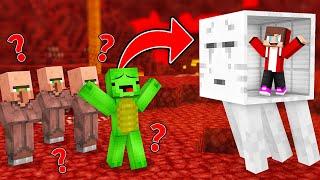 JJ Hide Inside Ghast To Prank Mikey in Minecraft (Maizen)