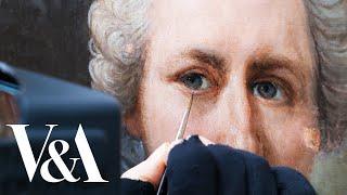 Conservation: Transforming an 18th-century portrait and waistcoat | V&A