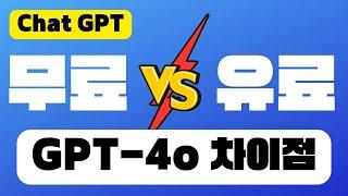 GPT-4o 무료 vs 유료 | 챗GPT 요금제에 따른 기능 비교