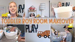 TODDLER BOY ROOM MAKEOVER | GOODPICK BASKET REVIEW | TODDLER CONSTRUCTION THEME ROOM IDEAS