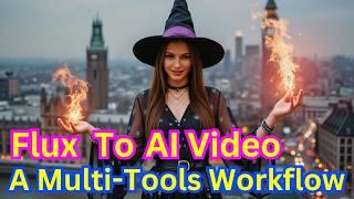 Flux Images To Cinematic AI Video - A Multi-Tools Workflow Create AI Video Scenes