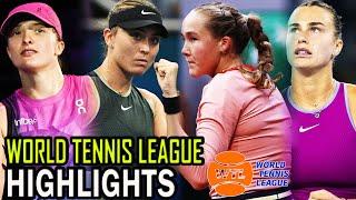 Iga Swiatek/Paula Badosa vs Aryna Sabalenka/Mirra Andreeva Highlights | World Tennis League 2024