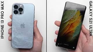 iPhone 13 Pro Max vs. Galaxy S21 Ultra Drop Test!