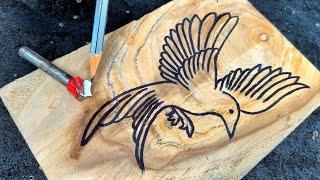 Crazy wood carving bird challenge by PVJ wood carving