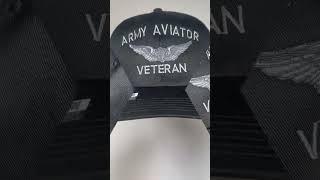 Army Aviator Veteran Embroidered Solid Cotton Twill Pro Style Cap
