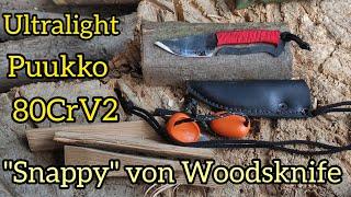 "Snappy" von Woodsknife - Klingenlänge 5,5 cm. Ultraleichtes kleines Puukko / Neckknife