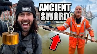 We FOUND A SWORD! Magnet Fishing in the River Reveals 400 Year Old Treasure