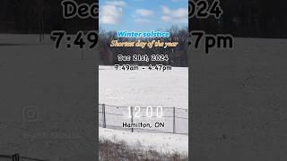 Dec 21st Shortest day of the year #weather #updates #hamilton #ontario #hamont #snowday #canada ️️