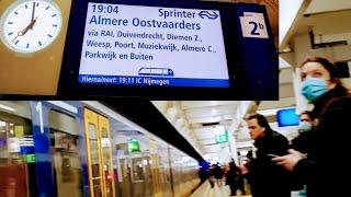 Train Sprinter Amsterdam Zuid - Almere the Netherlands | Friday 11 Feb 2022 | 07:04 pm (4°C)